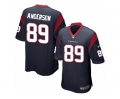 Men's Nike Houston Texans #89 Stephen Anderson Game Navy Blue Team Color NFL Jersey