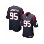 Men's Nike Houston Texans #95 Christian Covington Game Navy Blue Team Color NFL Jersey