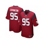 Men's Nike Houston Texans #95 Christian Covington Game Red Alternate NFL Jersey