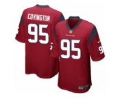 Men's Nike Houston Texans #95 Christian Covington Game Red Alternate NFL Jersey