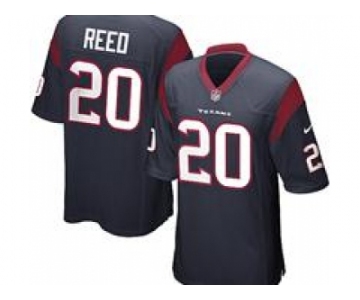 nike nfl jerseys houston texans #20 ed reed blue[game]