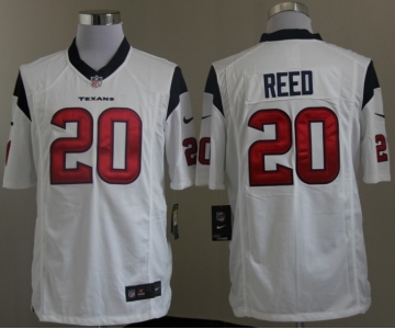 nike nfl jerseys houston texans #20 ed reed white[game]