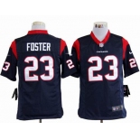 nike nfl jerseys houston texans #23 foster blue[game]