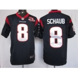 nike nfl jerseys houston texans #8 schaub blue[game 10th patch]