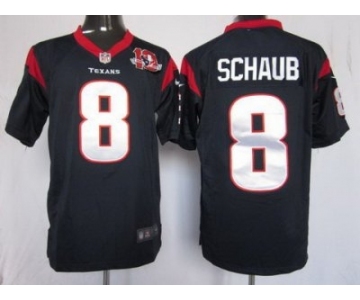 nike nfl jerseys houston texans #8 schaub blue[game 10th patch]