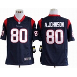 nike nfl jerseys houston texans #80 a.johnson blue[a.johnson][game]