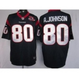 nike nfl jerseys houston texans #80 a.johnson blue[game 10th patch]