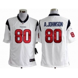 nike nfl jerseys houston texans #80 a.johnson white[a.johnson][game]