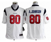 nike nfl jerseys houston texans #80 a.johnson white[a.johnson][game]