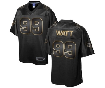 nike nfl jerseys houston texans #99 watt black gold collection[game]