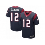 Men Nike Houston Texans #12 Bruce Ellington Elite Navy Blue Team Color NFL Jersey