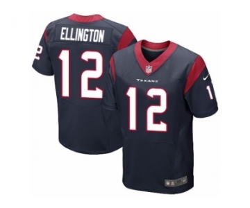 Men Nike Houston Texans #12 Bruce Ellington Elite Navy Blue Team Color NFL Jersey