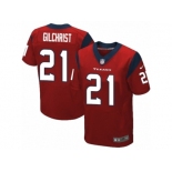 Men Nike Houston Texans #21 Marcus Gilchrist Elite Red Alternate NFL Jersey