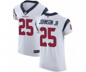 Men's Houston Texans #25 Duke Johnson Jr White Vapor Untouchable Elite Player Football Jersey