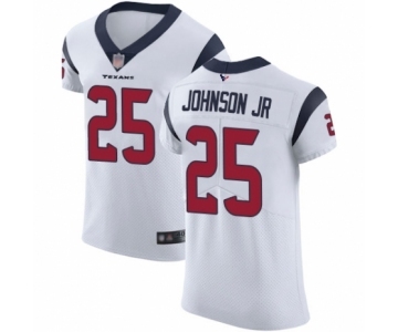 Men's Houston Texans #25 Duke Johnson Jr White Vapor Untouchable Elite Player Football Jersey