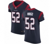 Men's Houston Texans #52 Barkevious Mingo Navy Blue Team Color Vapor Untouchable Elite Player Football Jersey