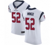 Men's Houston Texans #52 Barkevious Mingo White Vapor Untouchable Elite Player Football Jersey