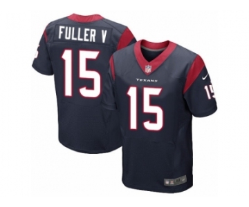 Men's Nike Houston Texans #15 Will Fuller V Elite Navy Blue Team Color NFL Jersey