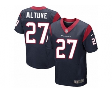 Men's Nike Houston Texans #27 Jose Altuve Elite Navy Blue Team Color NFL Jersey