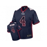 Men's Nike Houston Texans #4 Deshaun Watson Elite Navy Blue Drift Fashion NFL Jersey