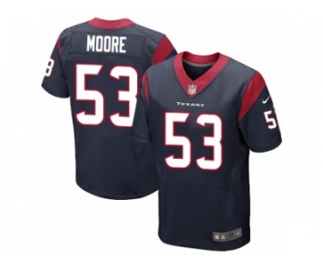 Men's Nike Houston Texans #53 Sio Moore Elite Navy Blue Team Color NFL Jersey