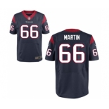 Men's Nike Houston Texans #66 Nick Martin Elite Navy Blue Team Color NFL Jersey