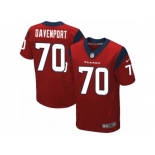 Men's Nike Houston Texans #70 Julien Davenport Elite Red Alternate NFL Jersey