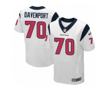 Men's Nike Houston Texans #70 Julien Davenport Elite White NFL Jersey