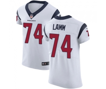 Men's Nike Houston Texans #74 Kendall Lamm White Vapor Untouchable Elite Player NFL Jersey