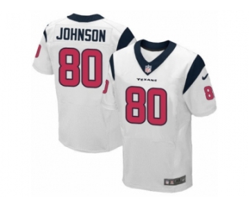 Men's Nike Houston Texans #80 Andre Johnson Elite White NFL Jersey