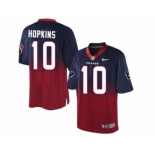 Nike Houston Texans #10 DeAndre Hopkins Navy Blue Red Men's Stitched NFL Elite Fadeaway Fashion Jersey