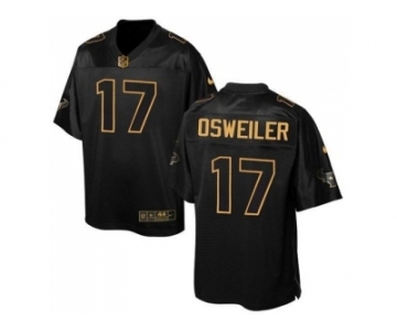 Nike Houston Texans #17 Brock Osweiler Black Men's Stitched NFL Elite Pro Line Gold Collection Jersey