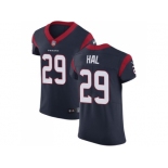 Nike Houston Texans #29 Andre Hal Navy Blue Team Color Men Stitched NFL Vapor Untouchable Elite Jersey