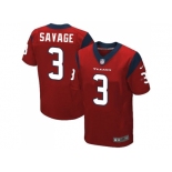 Nike Houston Texans #3 Tom Savage Red Alternate Men's Stitched NFL Elite Jersey