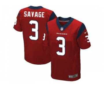 Nike Houston Texans #3 Tom Savage Red Alternate Men's Stitched NFL Elite Jersey