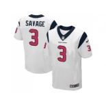 Nike Houston Texans #3 Tom Savage White Men's Stitched NFL Elite Jersey