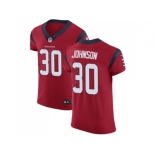 Nike Houston Texans #30 Kevin Johnson Red Alternate Men Stitched NFL Vapor Untouchable Elite Jersey