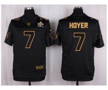 Nike Houston Texans #7 Brian Hoyer Black Pro Line Gold Collection Jersey[Elite]