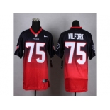 nike jerseys houston texans #75 wilfork red-blue [Elite drift fashion][second version]