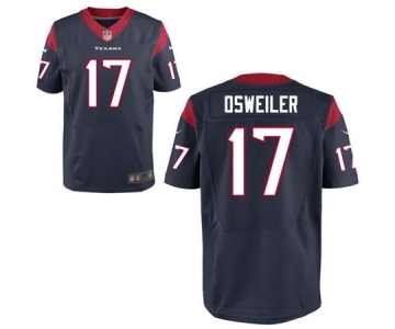 nike nfl jerseys houston texans #17 osweiler blue[Elite]