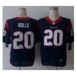 nike nfl jerseys houston texans #20 rolle blue[Elite][rolle]