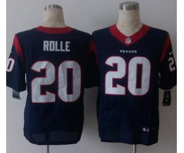 nike nfl jerseys houston texans #20 rolle blue[Elite][rolle]