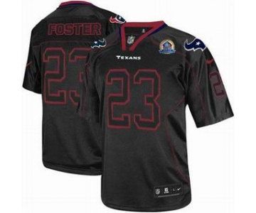 nike nfl jerseys houston texans #23 foster black[Elite lights out 50th Patch]