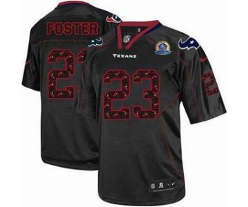 nike nfl jerseys houston texans #23 foster black[Elite united sideline 50th Patch]