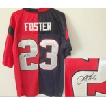 nike nfl jerseys houston texans #23 foster blue-red[Elite split signature]