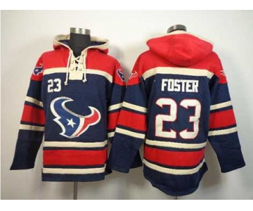 nike nfl jerseys houston texans #23 foster blue-red[pullover hooded sweatshirt]