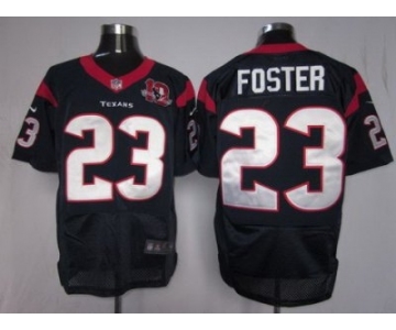 nike nfl jerseys houston texans #23 foster blue[10th patch elite]