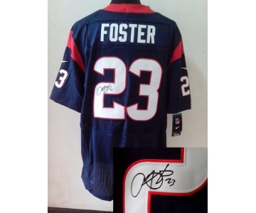 nike nfl jerseys houston texans #23 foster blue[Elite signature]