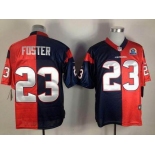 nike nfl jerseys houston texans #23 foster red-blue[Elite split 50th Patch]