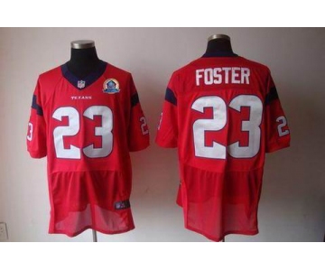 nike nfl jerseys houston texans #23 foster red[Elite 50th Patch]